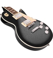 Valencia Gypsy Rose GRE2KCBK Elektro Gitar Seti (Siyah)  Strat Tipi - Simli Siyah - Amfi ve Aksesuar Dahil