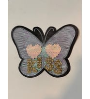17X21 CM PUL PAYETLİ KELEBEK KALPLİ