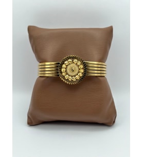 Arnes Jewelry Çelik Çeyrekli Dorikalı Kelepçe Bileklik