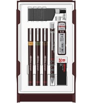 Rotring Isograph College Teknik Çizim Seti, 3 Adet Teknik Çizim Kalemi (0,2 Mm, 0,3 Mm, 0,5 Mm) + 1