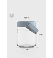 Renga Macro 900 ml Pembe Kapaklı Cam Kavanoz 131061 (Turkuaz)