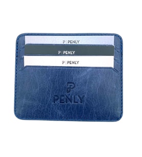 PENLY ERKEK MAVİ KARTLIK  ORJİNAL HAKİKİ DERİ  CÜZDAN
