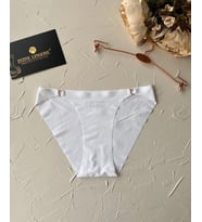 Lovely Kalp Aksesurlı Orijinal Lazer Kesim Dikişsiz İthal Külot/Slip-2810 (Beyaz)