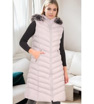 Z9684 DEWBERRY BAYAN YELEK-AÇIK GRİ