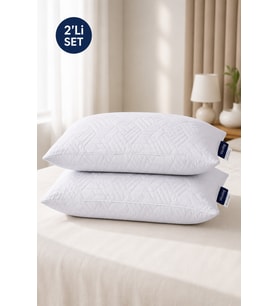 2 li İtalyan Microfiber Orta Sertlikte Boyun Destekli Rahat Nefes Alan 1000gr Yastık (50x70)