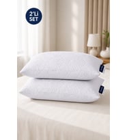 2 li İtalyan Microfiber Orta Sertlikte Boyun Destekli Rahat Nefes Alan 1000gr Yastık (50x70)