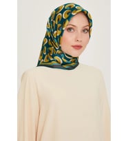 Armine Tivil İpek Eşarp 9219 - 05 Mint Yeşili Karışık Desen