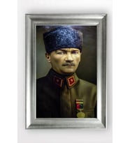 Gümüş Çerçeveli Atatürk Tablo cv620