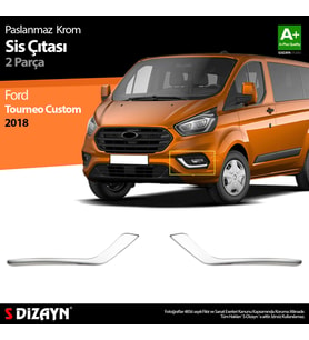 Ford Tourneo Custom Krom Sis Çıtası 2 Prç 2018-2023