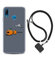 Huawei P20 Lite Mate 10 20 Lite Pro P40 Lite KılıfBoyun Askılı Silikon Orange Escape 1374