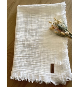 Unisex Bebek Hediye / Yenidoğan Hediye / 140X100 cm İki Katlı Müslin Örtü / Müslin Battaniye / Büyük Boy Müslin / %100 Pamuk