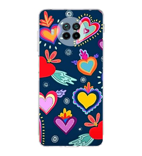PrintiFy Xiaomi Mi 10T Lite ile Uyumlu Retro Color 3  Kamera Korumalı Şeffaf  Kılıf