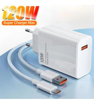 120W Turbo Saniye Göstergeli Hızlı Şarj Aleti Adaptör Kablo Set (MARKASİZ)