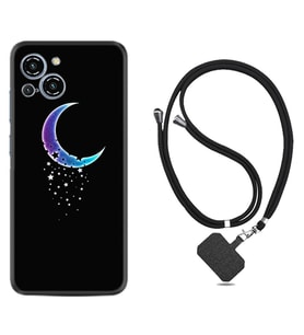 Reeder S23 Max Pro Kılıf Resimli Boyun Askılı İpli Desenli Silikon Series Moon Star 1851