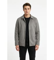 Erkek Siyah Regular Fit Mevsimlik Süet Spor Mont BGL-ST05436
