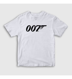 Presmono Unisex Çocuk Beyaz Logo 007 Film James Bond T-Shirt 257982tt (Beyaz)