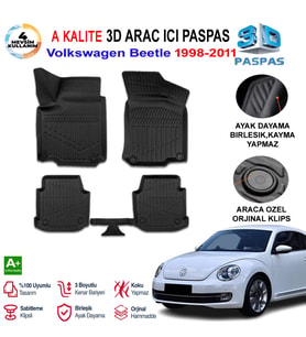 Volkswagen Beetle 3D Paspas Havuzlu Pro 1998-2011