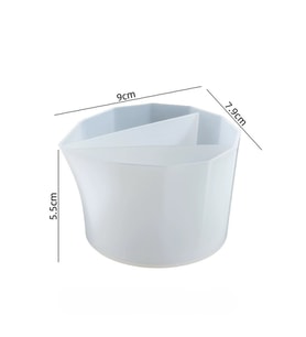 SİLİKON KAP TAŞ TOZU HARCI DÖKÜM İTHAL KÜÇÜK BOY ÜÇ BÖLMELİ EPOKSİ SANATI DÖKÜM KABI HB7521-0128 (Beyaz)