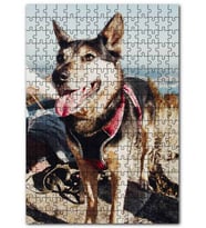 Cakapuzzle Sevimli Kurt Köpeği Puzzle Yapboz MDF (Ahşap) (120 Parça)