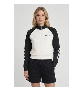 Hummel Hmlgenes Zıp Siyah - Beyaz Kadın Ceket 980350-2001