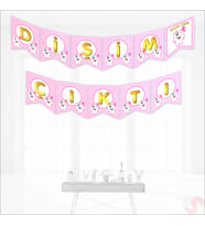 Dişim Çıktı Banner, 175 cm x 17 cm - Pembe (STD)