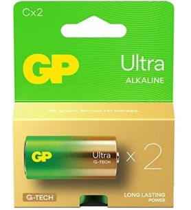 GP G-Tech LR14 Orta Boy Ultra Alkalin Pil 2'li Paket GP14AU-U2 C Boy