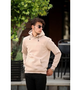 Miron Basic Sweatshirt Regular Fit-Bej