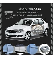 Dacia Logan Oto Araç Kapı Koruma Fitili 5metre Parlak Gri Renk
