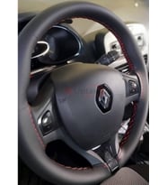 Renault Clio 4 Direksiyon Kılıfı Soft Kırmızı Ipli ( 38×11CM )