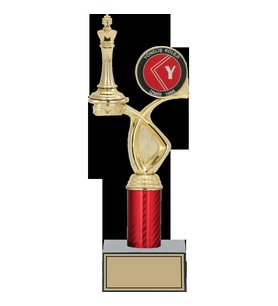 ODAK KUPA - Figürlü Kupalar - Satranç Figürlü Kupalar FG-016 C - 31 cm