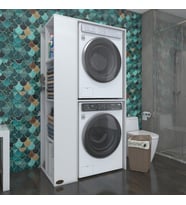 Kenzlife çamaşır-kurutma makinesi dolabı demyanmdf sol byz 180*090*60 % 100 mdf full mdf banyo kapaksız arkalıksız (Karışık)