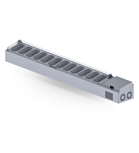 Iceinox Set Üstü Saladbar Pleksi Kapak GN 1/4-150: 12 Adet (Gri)