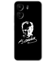 Xiaomi Redmi 13C Kılıf HD Desen Baskılı Kılıf - Atatürk Silüet İmza