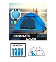 Otomatik Havada Açılan Su Geçirmez Çadır 4 Kişilik
