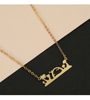 Altın Kaplama Palmiyeler Gümüş Kolye