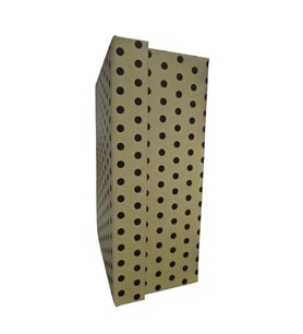 PİN  NO:7 PUANTİYELİ BEJ DİKDÖRTGEN HEDİYE KUTUSU 31x23,5x13 cm- TEKLİ