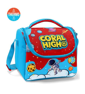 Coral High Kırmızı Mavi Astronot Uzay Desenli Thermo Beslenme Çantası 37145