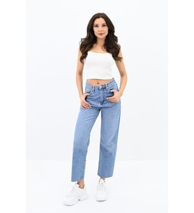 Kadın Yüksek Bel Mavi Mom Jean 4416-25 DPL-725