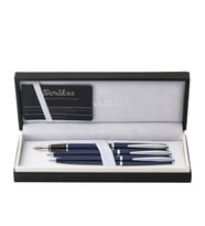 Scrikss Vintage 33 Dolma Kalem, Tükenmez Kalem,  Mekanik Kurşun Kalem Üçlü Set Lacivert 