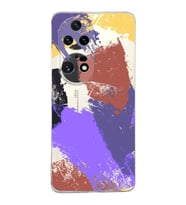 Huawei P50 Pro Uyumlu Kapak Brush Stroke Tasarımlı Şeffaf Silikon Kılıf
