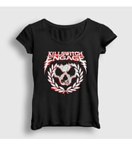 Presmono Kadın Siyah Define Love Metal Killswitch Engage T-Shirt 537119tt