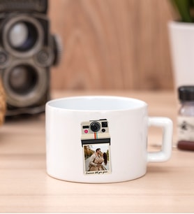 Kişye Özel Polaroid Tasarım Fotoğraflı Fincan