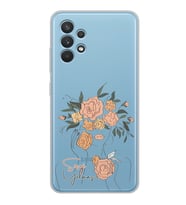 Samsung Powder Flowers Tasarımlı Şeffaf Telefon Kılıfı