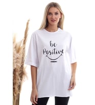20333402 Süprem Be Positive Baskılı T-Shirt BEYAZ