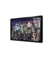 New York Gece Çerçeveli Cam Tablo