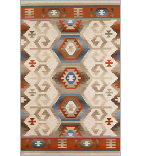 Eliana Home Baskılı, Yıkanabilir Kaymaz Taban Salon Halısı LNA0507 100x150 cm (Kırmızı)