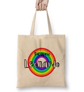 Leonardo DiCaprio- Retro Rainbow Style Bez Çanta Uzun Saplı