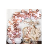 Rose Goldlu 1 Yaş Balon Zinciri