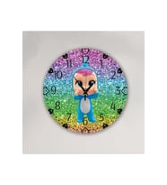 Bilge Duvar Saati, Çocuk Odası Dekoratif Ahşap Duvar Saati (Baskılı)