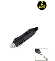 2 Adet Led Işıklı 12 Volt  Seyyar Motorsiklet Otomobil Araç Çakmaklık Fişi Soketi